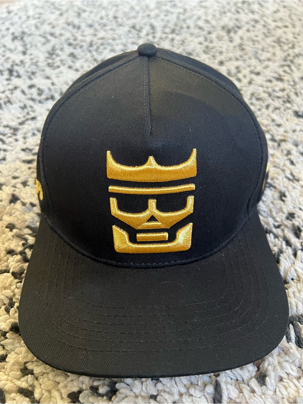 JC Hats x Mr. Tempo SnapBack Hat Black Gold Embroidery Maschingon